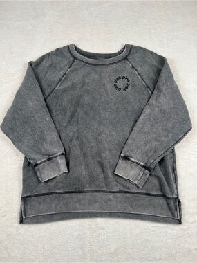PINK Victoria’s Secret Crewneck Sweatshirt Washed Charcoal Logo Size M